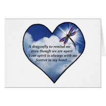 Memorial Dragonfly Poem Greeting Cards