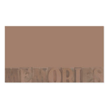 memories business card