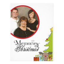 memories of christmas Photo Christmas Card Personalised Invitation