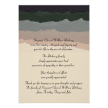Memory Eternal - Bereavement Thank You Notecard Personalized Announcement