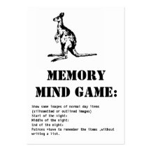 memory mind game-kangaroo business cards