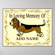 Memory of Pet Dog Sign Posters