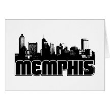 Memphis Skyline Greeting Cards