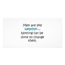 Men Are Like Weather Personalized Photo Card