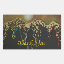 Men of the West Thank You Stickers