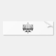 Menorah and Star I Bumper Stickers