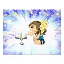 Menorah Angel Custom Invitations
