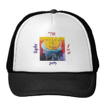 Menorah Light Trucker Hats