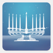 Menorah Square Stickers