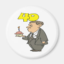 Mens 40th Birthday Gifts Refrigerator Magnet