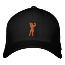Mens Bodybuilding Pose Embroidered Hats