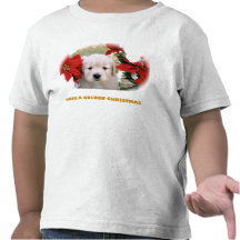 Mens' Christmas Golden Retriever Puppy Shirt