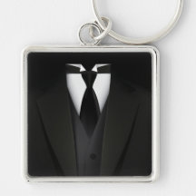 Men's Elegant Black Suit  Keychain