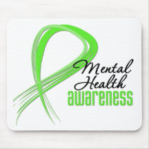 Mental Health Awareness Ribbon Mousemat