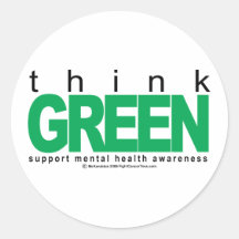 Mental Health Think Green Sticker