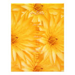 Menu templates - customisable yellow lillies personalised invitations
