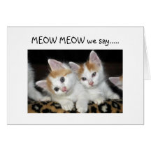 MEOW MEOW "50" LOOKS FANTASTIC ON "YOU" GREETING CARDS