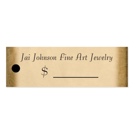Merchandise Price Tags (Gold) Business Card Template