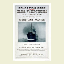 Merchant Marine Recruiting Poster (US02056) posters