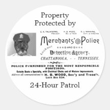 Merchant's Police and Detective Agency Sticker