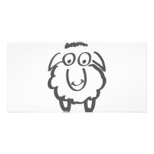 merino sheep customized photo card