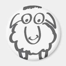 merino sheep fridge magnet