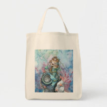 Mermaid and Baby Tote Bag by Molly Harrison