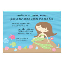 Mermaid Birthday Invitation