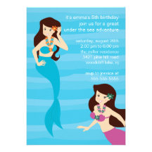 Mermaid Birthday Invitation