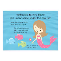 Mermaid Birthday Invitation