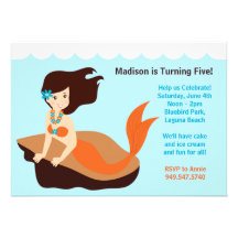 Mermaid Birthday Party Invitation
