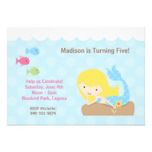 Mermaid Birthday Party Invitation