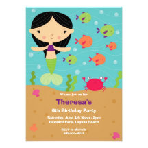 Mermaid Birthday Party Invitation
