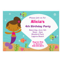 Mermaid Birthday Party Invitation