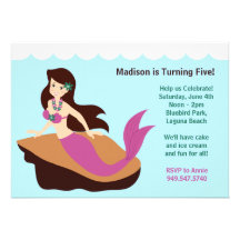 Mermaid Birthday Party Invitation