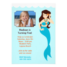 Mermaid Birthday Party Invitation