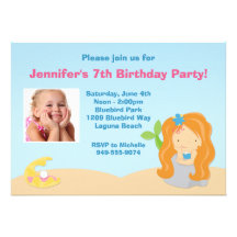 Mermaid Birthday Party Invitation