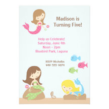 Mermaid Birthday Party Invitation