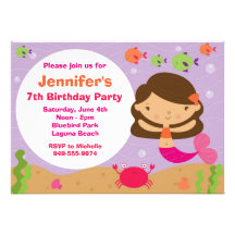Mermaid Birthday Party Invitation