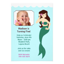 Mermaid Birthday Party Invitation