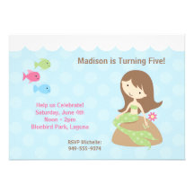 Mermaid Birthday Party Invitation