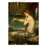 Mermaid by JW Waterhouse, Victorian Mythology Art Greeting Cards