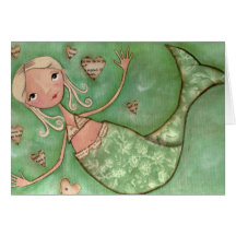 Mermaid Hugs - Greeting Card