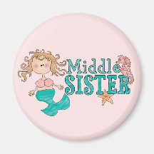Mermaid Middle Sister Fridge Magnets