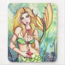 Mermaid Mousepad by Molly Harrison