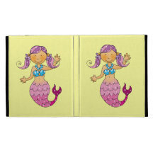mermaid princess (pink hair) iPad case