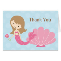 Mermaid Thank You Card