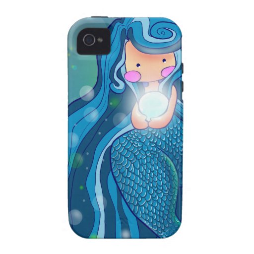 Mermaid with bright pearl iPhone 4 Case
