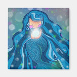Mermaid with bright pearl magnet