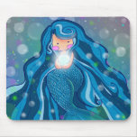 Mermaid with bright pearl mousepad mousepads